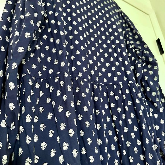 NWOT Old Navy Blue & Green Floral Print Empire Tassel Dress (Size: XXL) - Picture 9 of 12